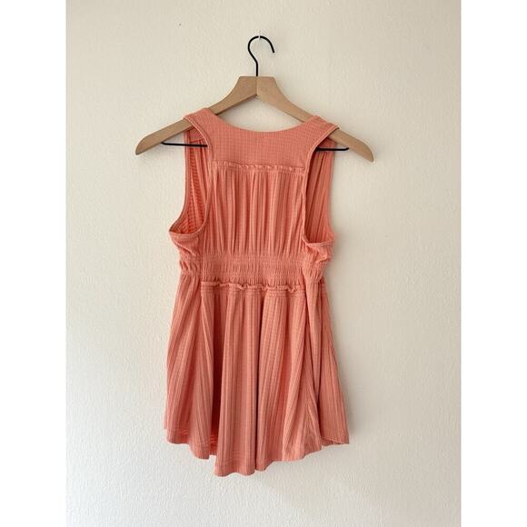Free People Women's Beach Bound Tank Top Orange Pink Sand Boho Feminine Size XS - Picture 3 of 9